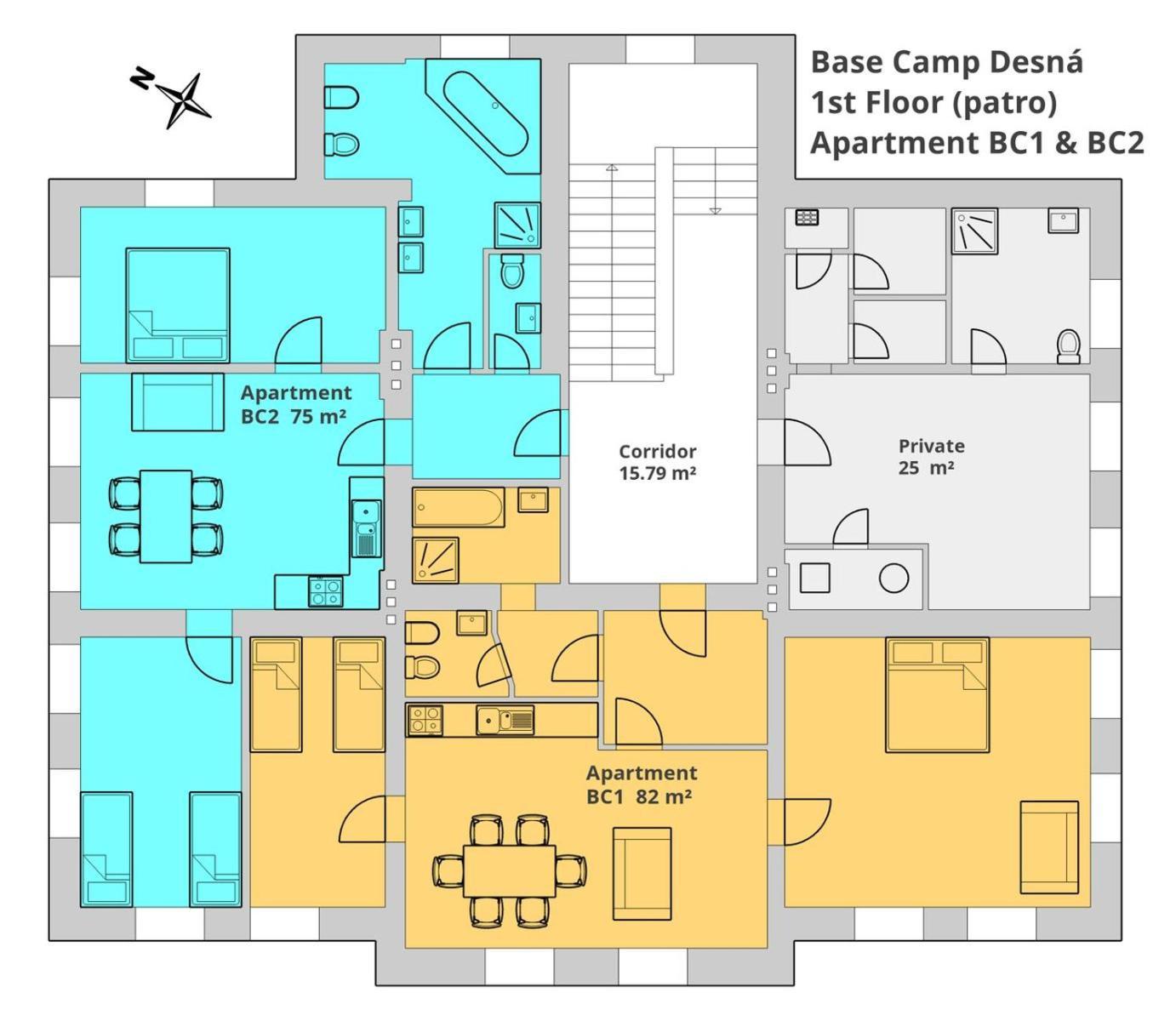 Apartmán Base Camp Desna Pokoj fotografie